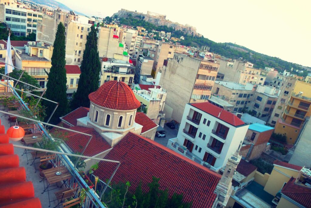 Πρωινή θέα της Ακρόπολης και του κέντρου της Αθήνας